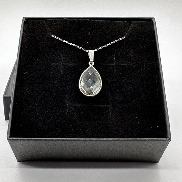 6.05 Carat Natural Amethyst (Greenish) Large Gemstone Pendant - Sterling Silver - Picture 6 of 6